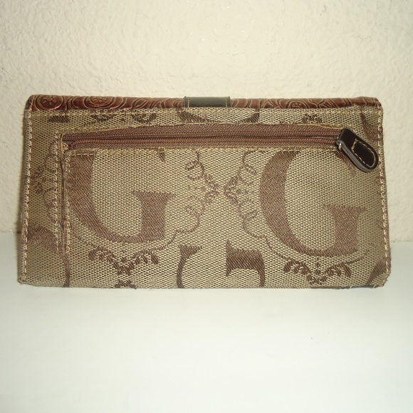 G Women's Tan Canvas Wallet Button Size--7.5x4 in - Picture 4 of 11